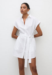 Mini Shirt Dress - White - Matteau